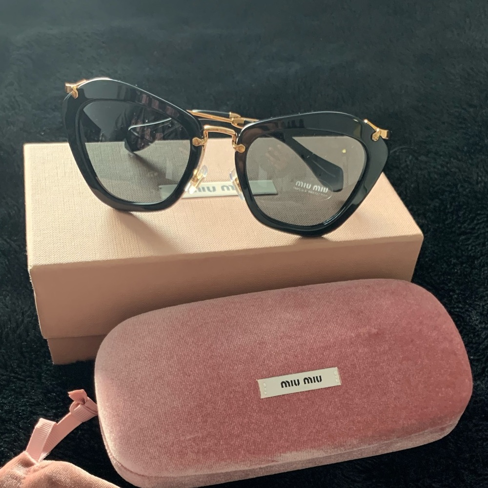 Miu Miu cat eye black sunglasses